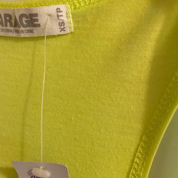 Garage Neon Yellow Lace Razorback Tank - Picture 5 of 7